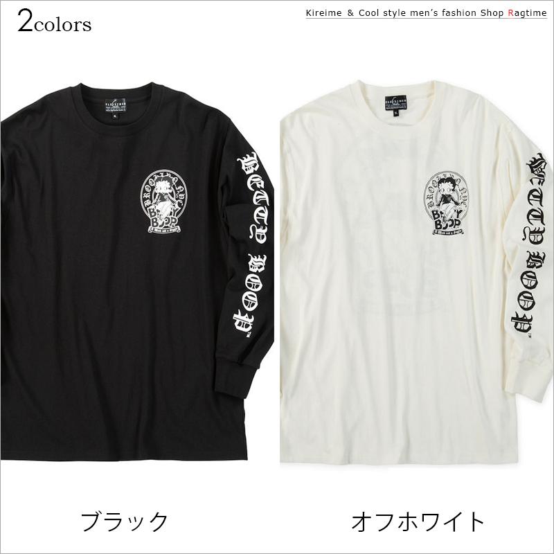 長袖Tシャツ BETTY BOOP ベティブープ 大きいサイズ メンズ ロンT