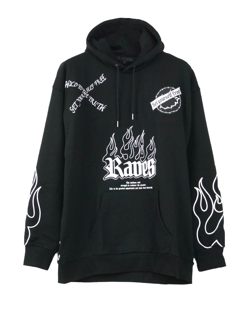 プリントパーカー メンズ ゆったり オーバーサイズ ビッグシルエット