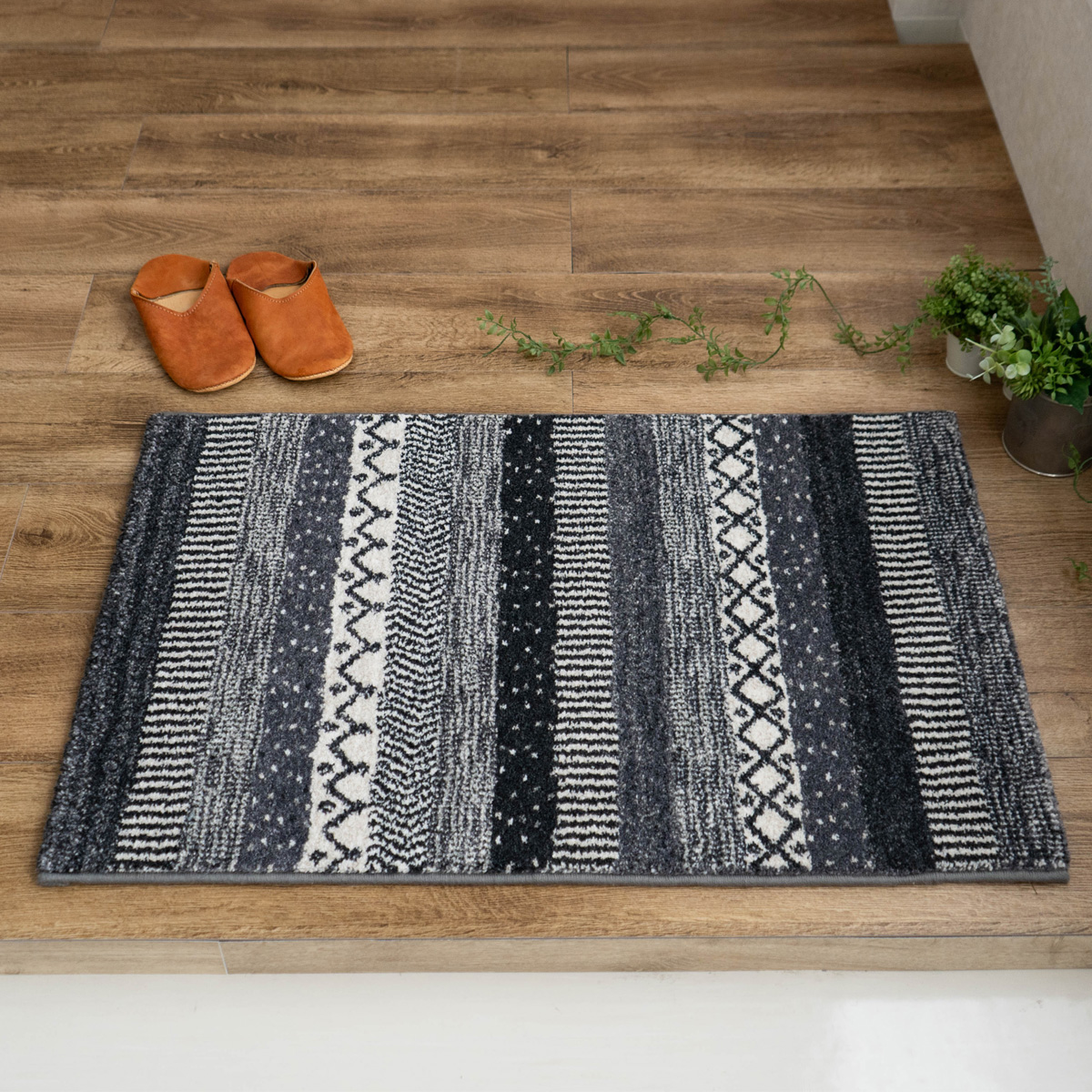 玄関マット 室内 おしゃれ 50×80 cm 屋内 ベルギー製 高弾力 ラグマット 北欧 西海岸 | サヤンサヤン | 03