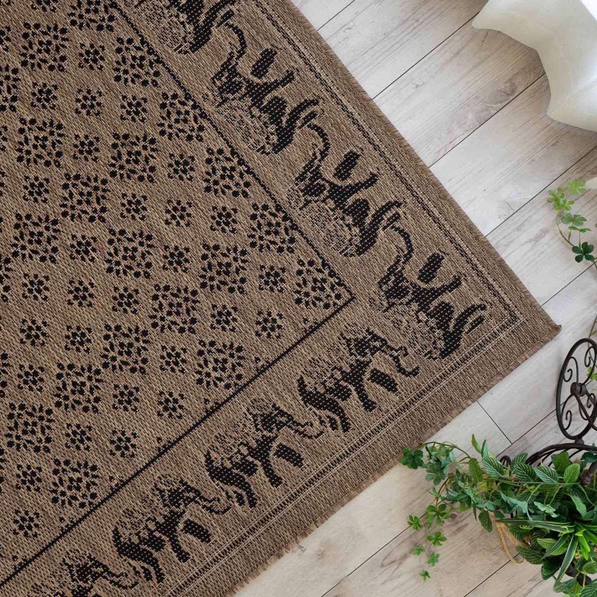 アジアン ラグ 3畳 用 バリ風 おしゃれ な カーペット 160×230 絨毯 じゅうたん カプリ