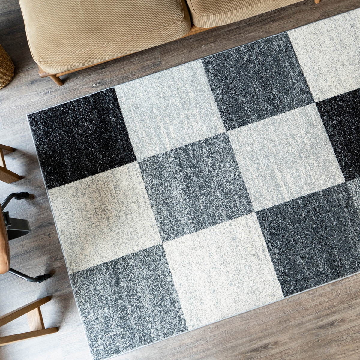 サヤンサヤン 玄関マット パッチワーク 柄 50×80 おしゃれ 北欧 風