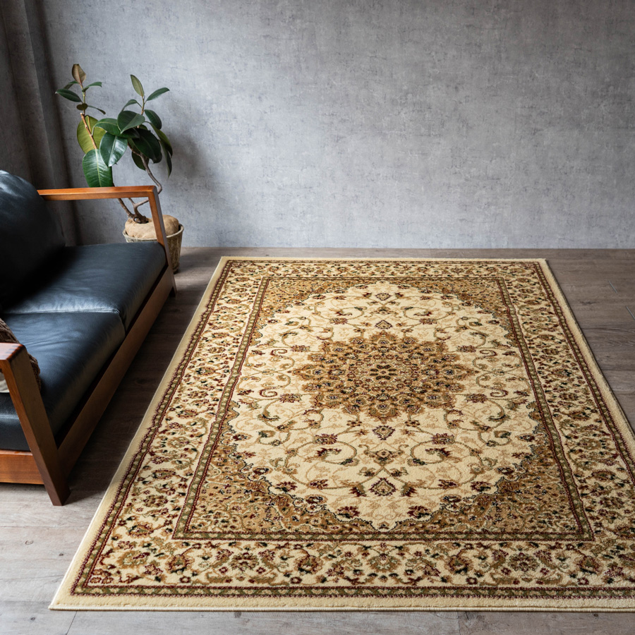 サヤンサヤン 絨毯 8畳 用 カーペット 340×340cm トルコ製 ウィルトン