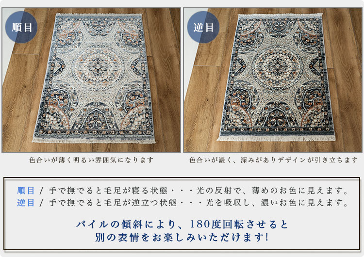 サヤンサヤン 玄関マット 室内 屋内 60×90 オリエンタル柄 ペルシャ