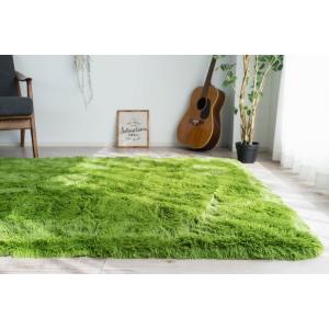 ラグ  洗える 絨毯 リビング 95x140 癒しカラー じゅうたん シャギーラグ 長方形 送料無料...