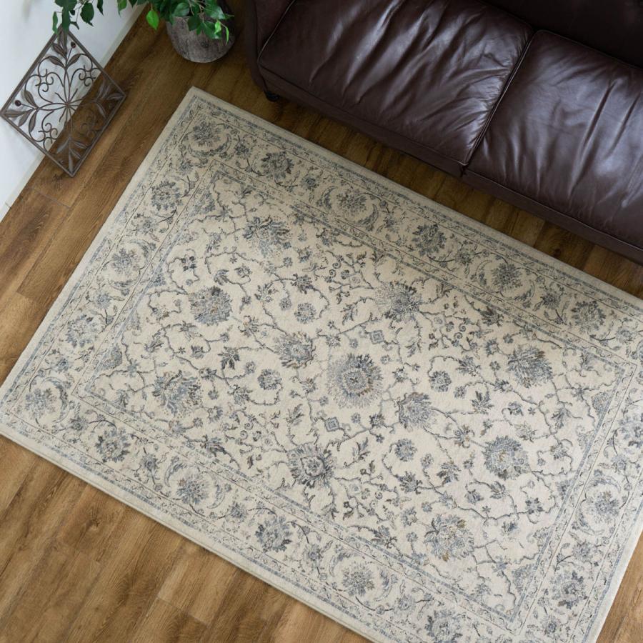 ラグ 3畳 ヨーロピアン 絨毯 カーペット 200ｘ250 ラグマット クラッシック 柄 これは綺麗！ 高密度50万ノット！ ウィルトン織り 黒 ブルー｜ragmatst｜04