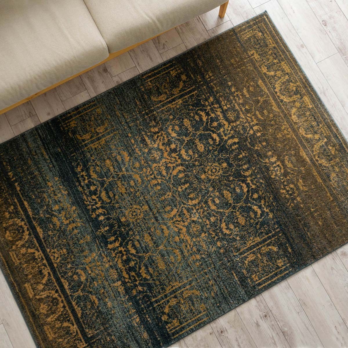 ラグ 1畳 絨毯 アンティーク 風 100×150 クラッシック 柄 ラグマット トルコ製 送料無料 オールドスタイル