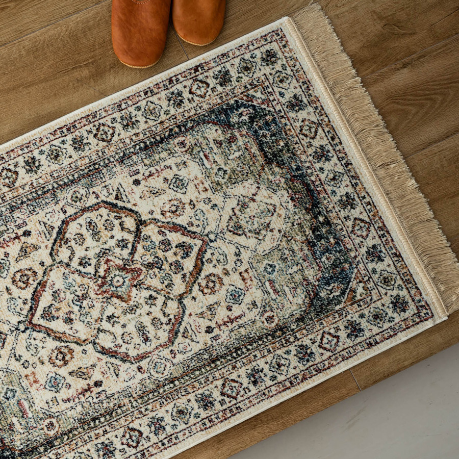 サヤンサヤン 玄関マット 室内 ラグマット アンティーク 風 67x105