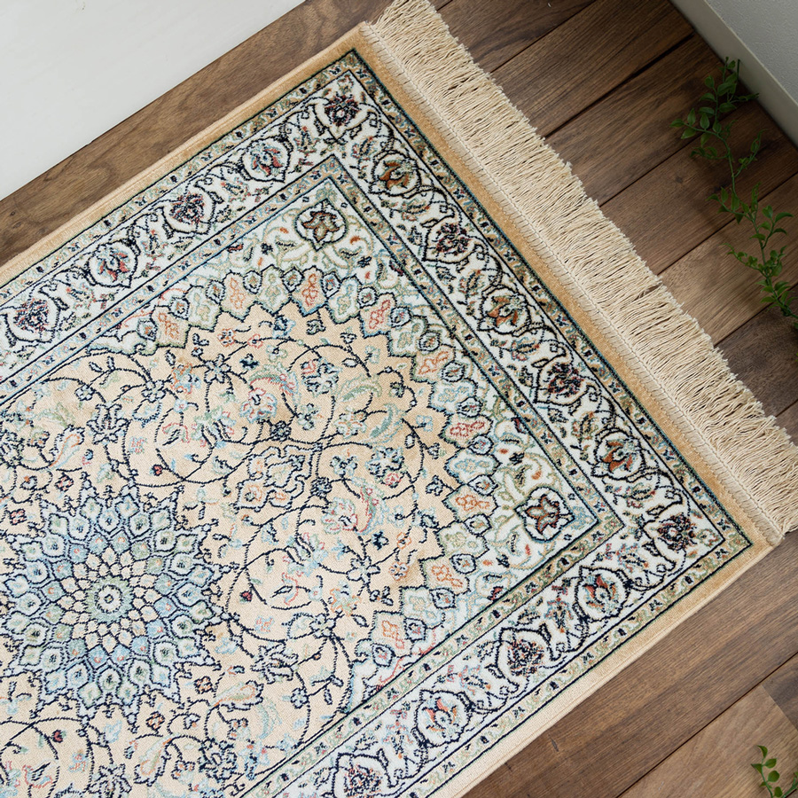 玄関マット 室内 ペルシャ絨毯 柄 ラグマット クラシック 95x140 おしゃれ ベルギー製 大きめ マット 屋内 送料無料 |  | 03