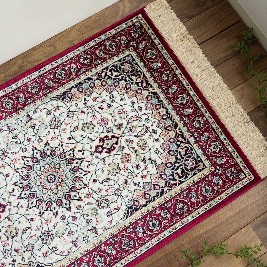 玄関マット 室内 ペルシャ絨毯 柄 ラグマット クラシック 95x140 おしゃれ ベルギー製 大きめ マット 屋内 送料無料 |  | 04