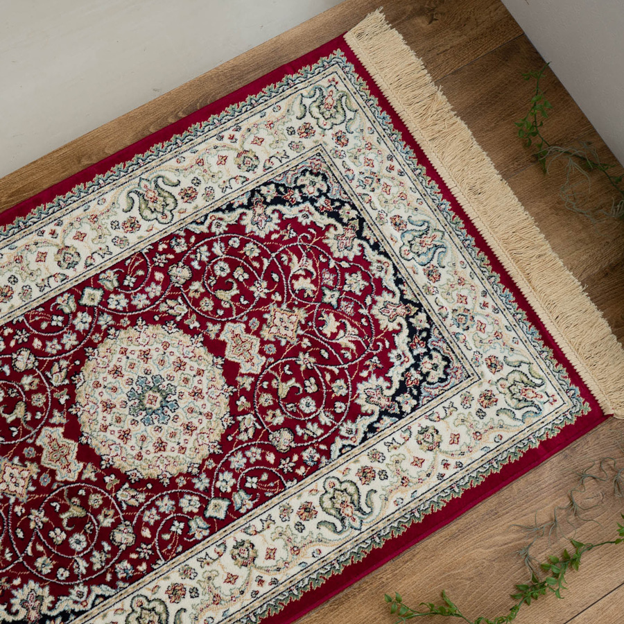 玄関マット 室内 ラグマット クラシック 67x105 シルク タッチ