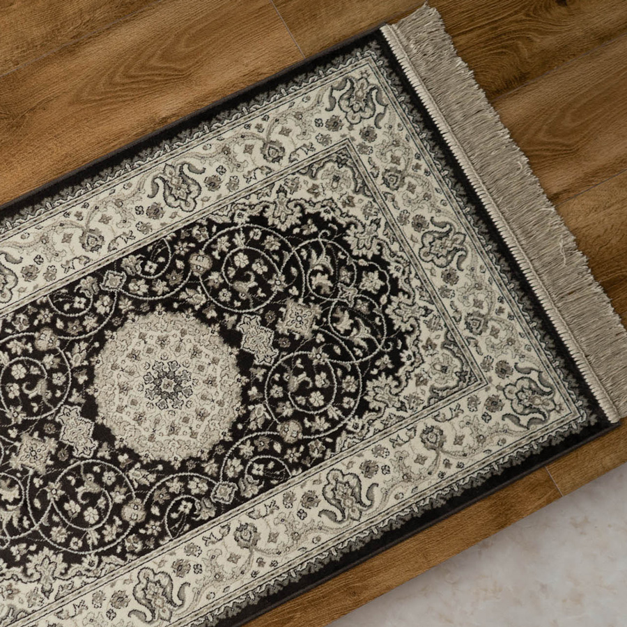 玄関マット 室内 ラグマット クラシック 95x140 シルク タッチ