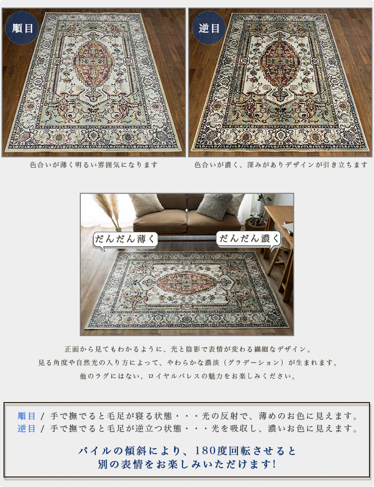 ペルシャ アンティーク ランナー ラグ ヴィンテージ ベージュ＆ブラウン ペルシャ柄 トルコ製ラグ ランナー