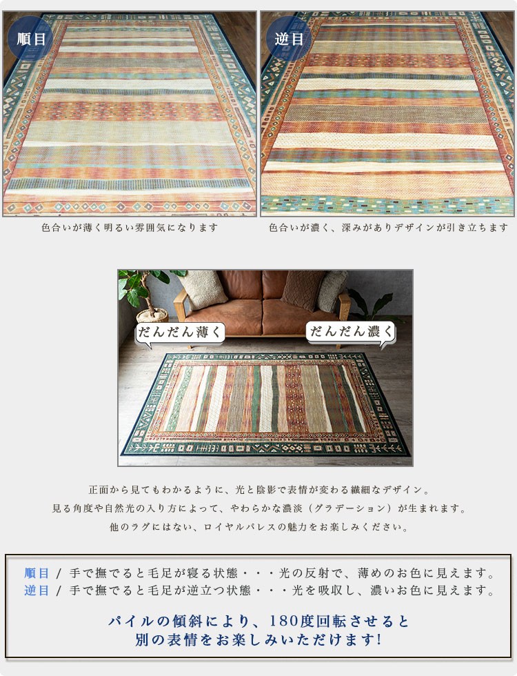 サヤンサヤン ラグ カーペット ギャベ ぎゃべ ギャッベ 柄 約 1.5畳 用