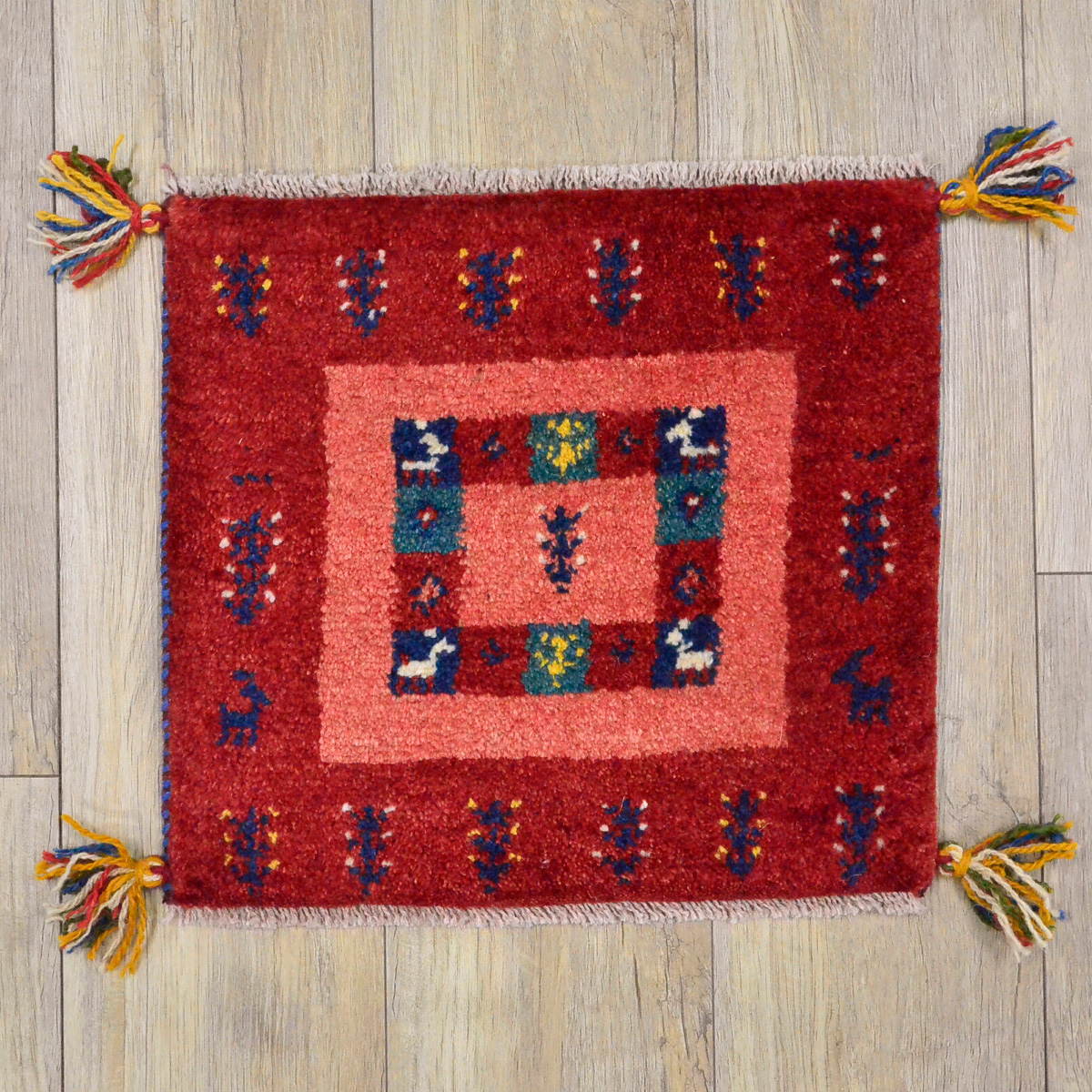 サヤンサヤン ギャッベ ギャベ 座布団 ペルシャ イラン 約 40x40cm