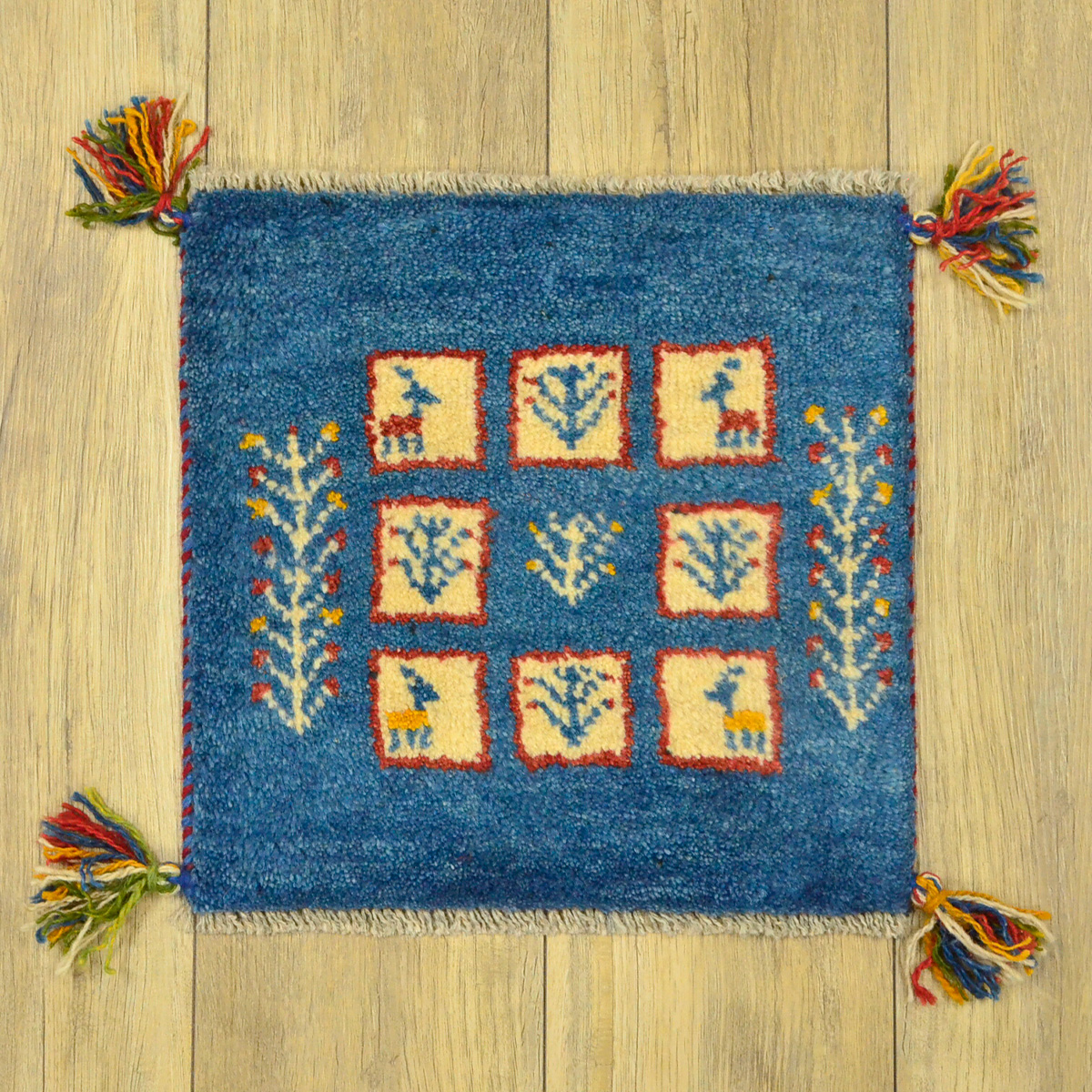 サヤンサヤン ギャッベ ギャベ 座布団 ペルシャ イラン 約 40x40cm