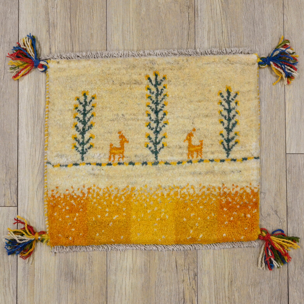 サヤンサヤン ギャッベ ギャベ 座布団 ペルシャ イラン 約 40x40cm