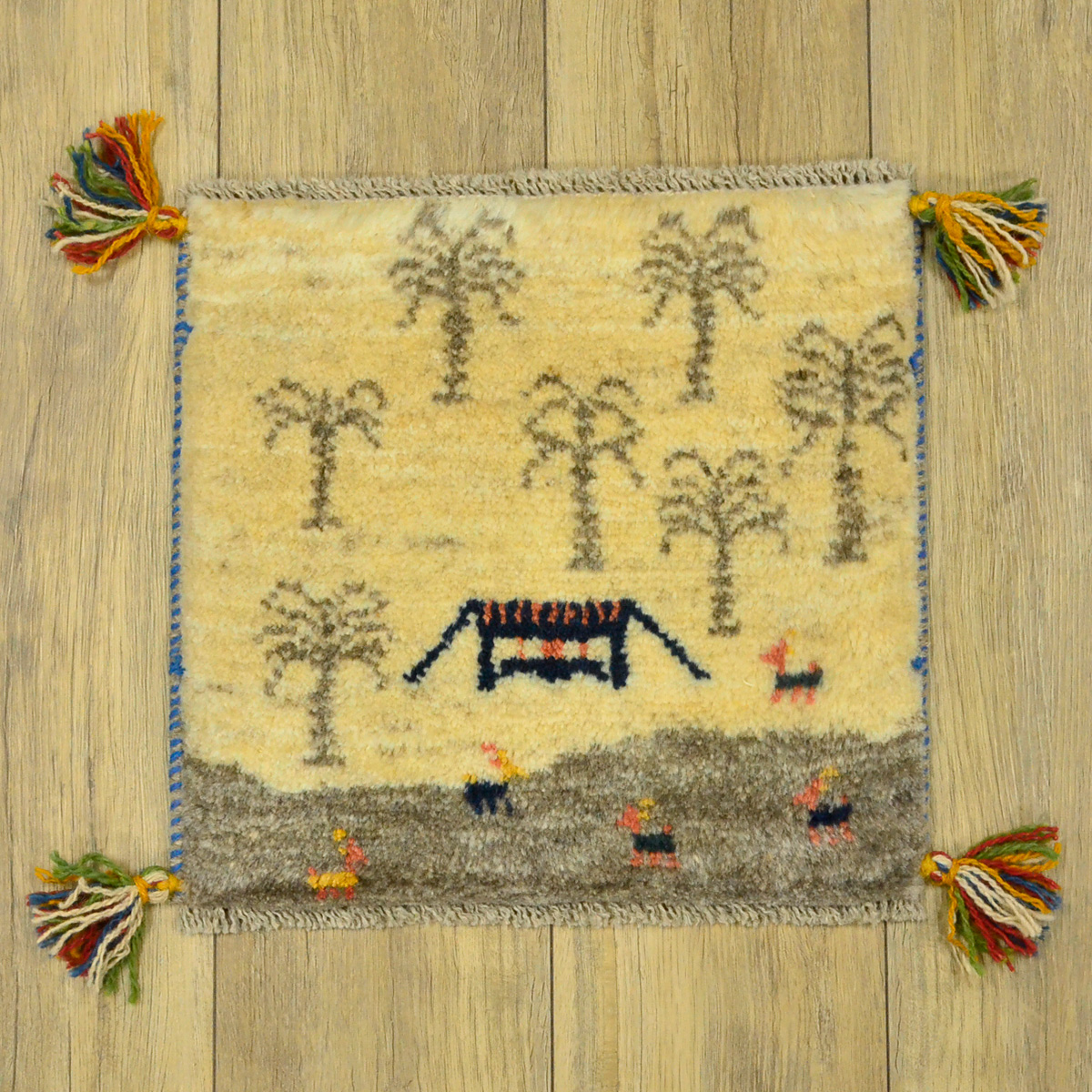 サヤンサヤン ギャッベ ギャベ 座布団 ペルシャ イラン 約 40x40cm