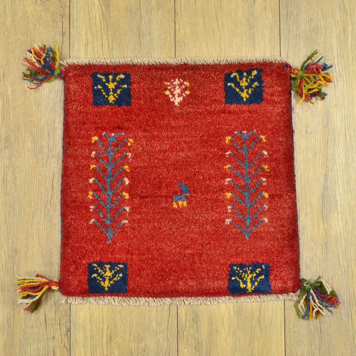 サヤンサヤン ギャッベ 座布団 イラン ギャベ ペルシャ 約 40x40cm