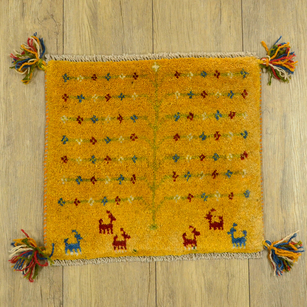 サヤンサヤン ギャッベ 座布団 イラン ギャベ ペルシャ 約 40x40cm