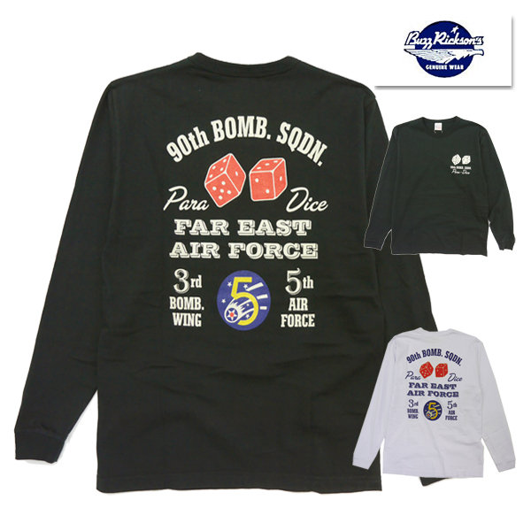 バズリクソンズ BUZZ RICKSONS Tシャツ BR69283 ロンT 90th BOMB SQDN 長袖 プリント カットソー ミリタリー ヴィンテージ アメカジ 東洋 メンズ 2023年 春夏