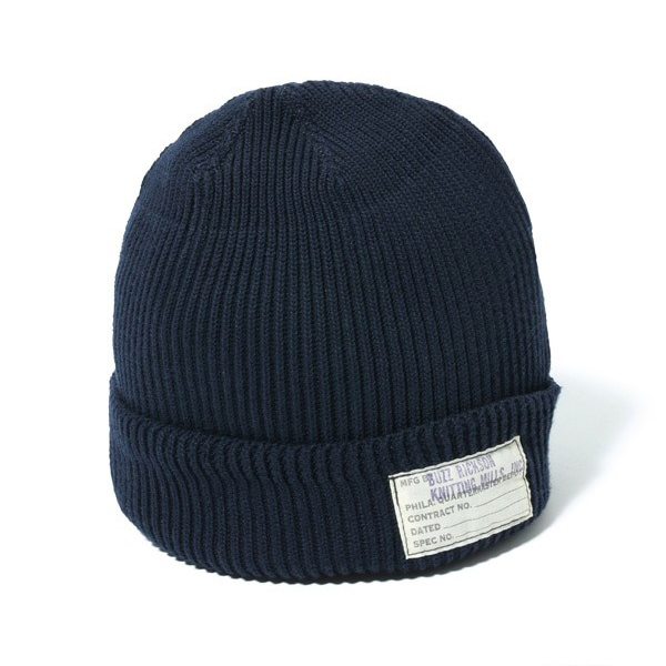 バズリクソンズ BR02186 コットンワッチキャップ 黒 BUZZ RICKSON'S バズリクソンズ ニット帽 BR02186 WATCH CAP COTTON