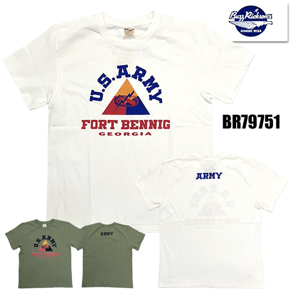 バズリクソンズ BUZZ RICKSONS Tシャツ BR79751 U.S. ARMY FORT BENNING コットン TEE 半袖 プリント 日本製 ミリタリー アメカジ 東洋 2026年 春夏 新作 | BUZZ RICKSON'S | 01