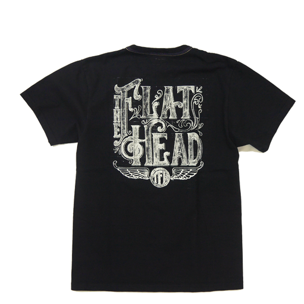 フラットヘッド THE FLAT HEAD  Tシャツ FN-THC-035 半袖 カットソー フライングホイール 丸胴 TEE 両面 プリント ロゴ アメカジ バイカー 日本製 メンズ