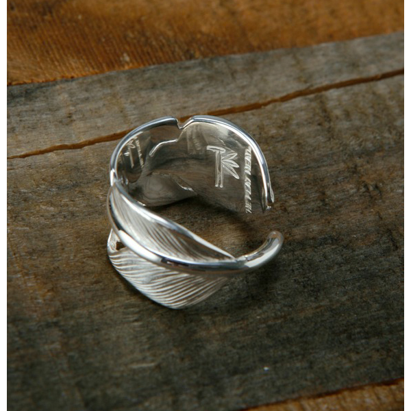 THE FLAT HEADフェザーリング ラフフェザー シルバー リング Lサイズ FN-JR-002 | THE FLAT HEAD