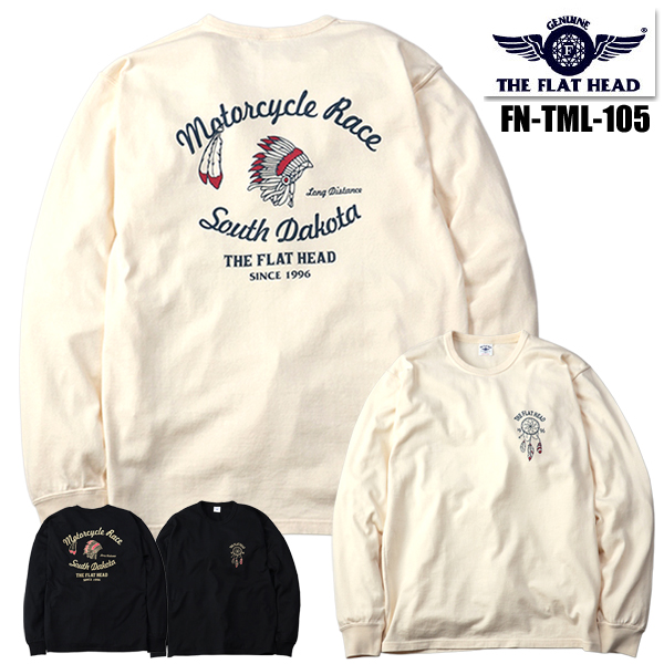 フラットヘッド THE FLAT HEAD  ロンT FN-TML-105「SOUTH DAKOTA」 Tシャツ 長袖 アメカジ バイカー メンズ 2026年 正規品 | The Flat Head | 01