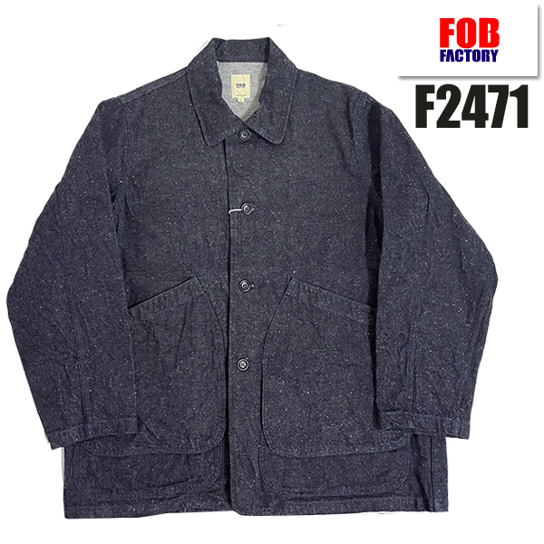 FOB FACTORY FOB ファクトリー デニムジャケット F2471 DENIM FIELD JACKET カバーオール インディゴ アメカジ メンズ 正規品 | FOB FACTORY | 01