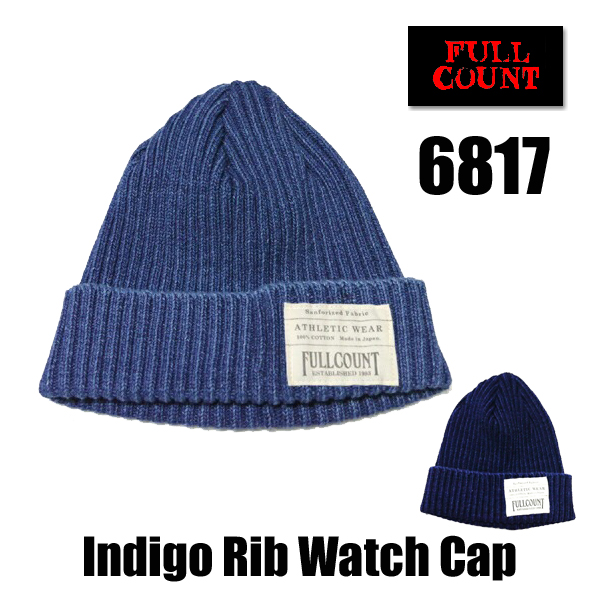 FULL COUNT フルカウント 6817 INDIGO RIB WATCH CAP インディゴリブワッチキャップ キャップ 帽子 プレゼント 男性 メンズ ラッピング対応可能 | FULLCOUNT | 02