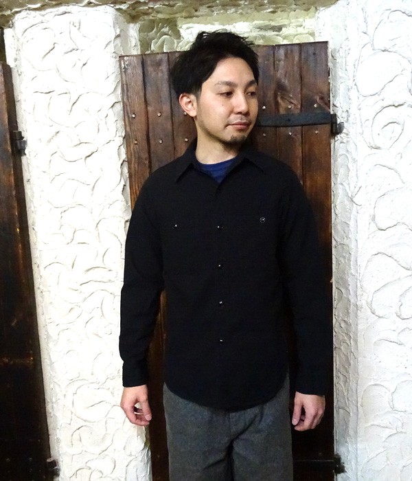 FULL COUNT 黒シャンブレーシャツ FULLCOUNT フルカウント シャンブレー シャツ 4810 ワークシャツ