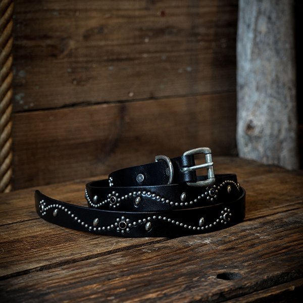 ミドルスクール　ランドスティル　フルフォイル　パーツ FULLCOUNT（フルカウント） ベルト 6216HTC Flower Studs Belt by Zip