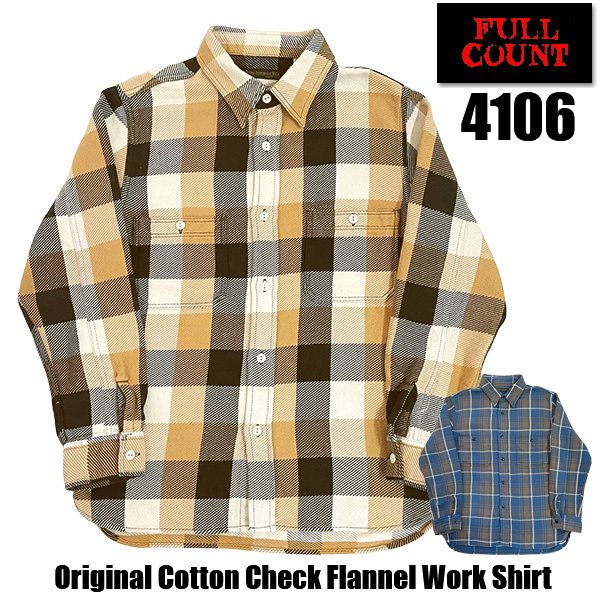 フルカウント FULLCOUNT ネルシャツ 4106 Original Cotton Check Flannel Work Shirt ブロックチェック 長袖 アメカジ メンズ | FULLCOUNT | 02