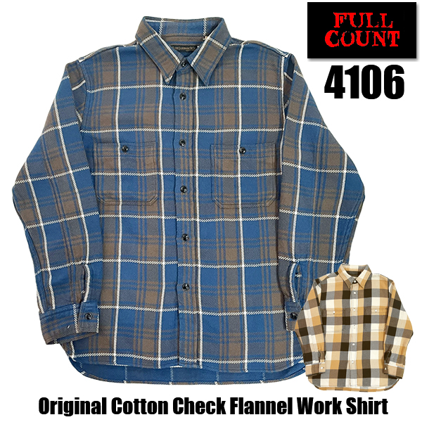 フルカウント FULLCOUNT ネルシャツ 4106 Original Cotton Check Flannel Work Shirt ブロックチェック 長袖 アメカジ メンズ | FULLCOUNT | 01