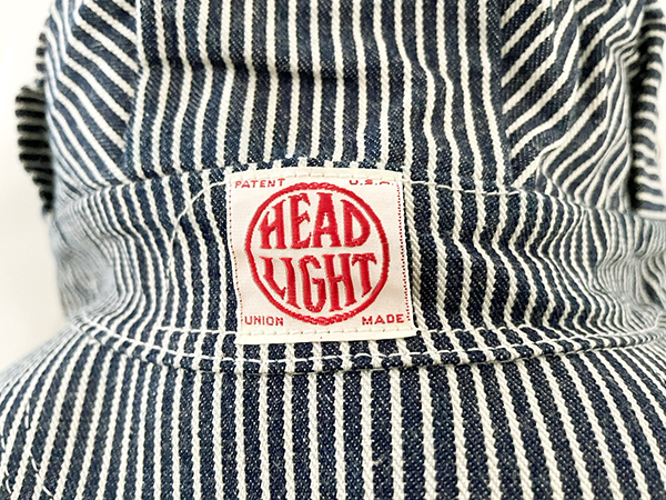 ヴィンテージ ヘッドライト ヒッコリー ワークキャップ ハット 帽子 HEAD LIGHT HEADLIGHT ヘッドライト ワークキャップ HD02797