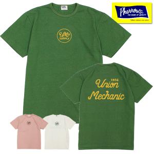 フェローズ Pherrow&apos;s Tシャツ 24S-PTP1 UNION MECHANIC ロゴT 半...