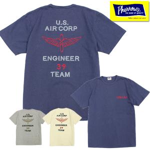 フェローズ Pherrow&apos;s Tシャツ 24S-PTP3 U.S.AIRCORP ロゴT 半袖 チ...