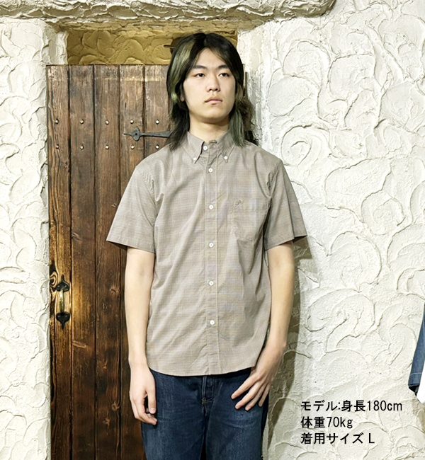 Pherrow's（フェローズ） ボタンダウン シャツ 24S-PBDS2 半袖 薄手