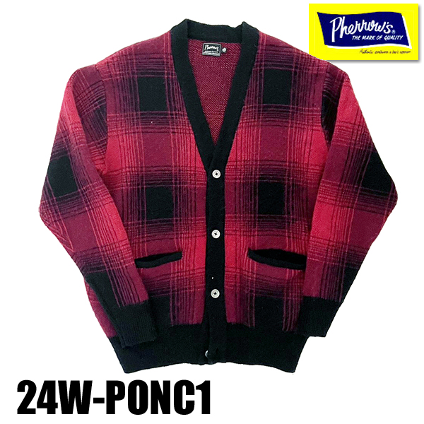 Pherrow's（フェローズ） ニットカーディガン 24W-PONC1 オンブレ