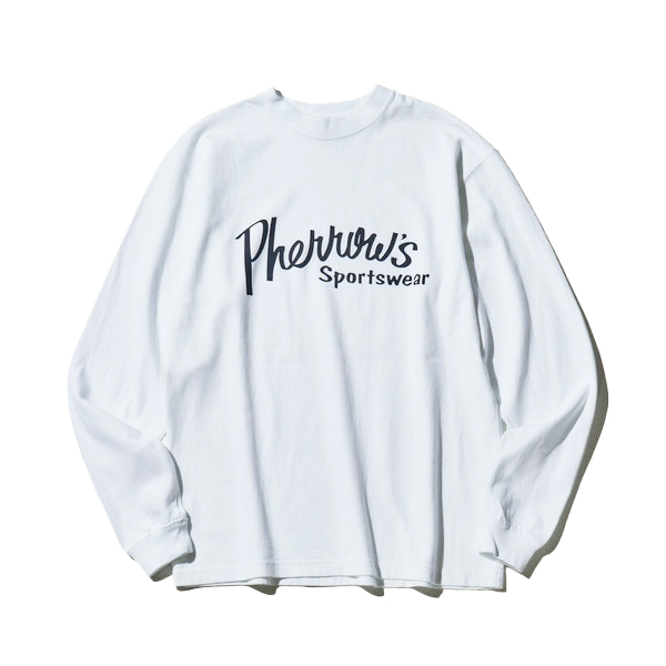 Pherrow's（フェローズ） ロンT PLT1 ロゴ プリント 長袖 Tシャツ