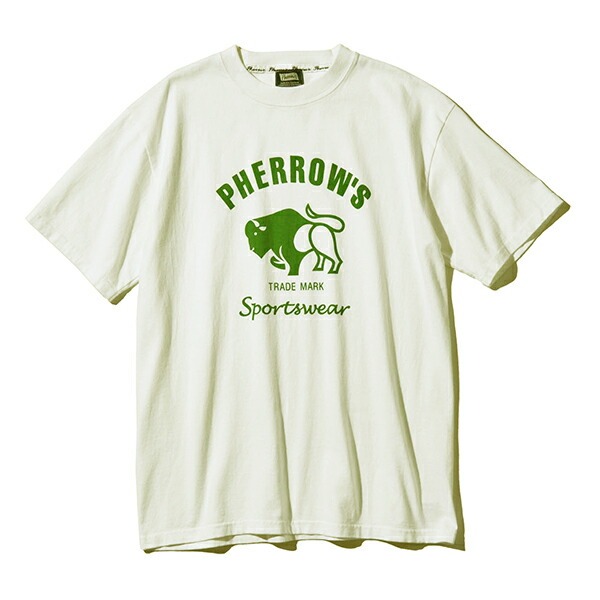 PHERROW'S フェローズ　バッファローロゴ スウェット　両面V Pherrow's フェローズ ロンT PLT2 ロゴ バッファロー プリント
