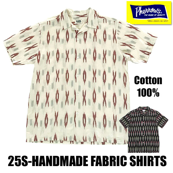 Pherrow's フェローズ オープンカラーシャツ 25S-HANDMADE