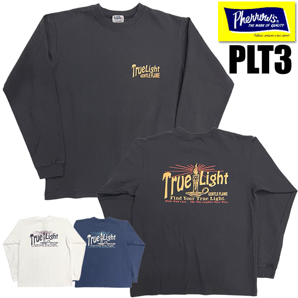 フェローズ Pherrow's ロンT 26S-PLT3 Tシャツ ロゴ プリント 長袖 カットソー コットン 肉厚 クルーネック アメカジ メンズ カジュアル 2026年 春夏 新作 | Pherrow's | 01