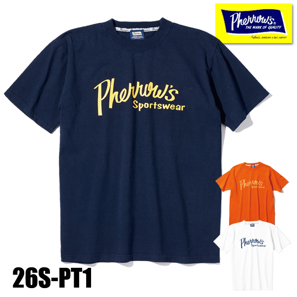 フェローズ Pherrow's Tシャツ 26S-PT1 半袖 TEE プリント ロゴT カットソー 綿100％ アメカジ 定番 シンプル 人気 定番 メンズ 2026年 春夏 新色 | Pherrow's | 03