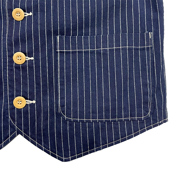 Pherrow's（フェローズ） ワークベスト PV1-W ウォバッシュ ストライプ