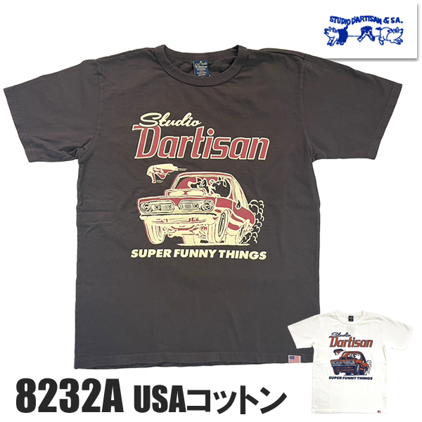 STUDIO D'ARTISAN ステュディオダルチザン Tシャツ 8232A コットン プリント 半袖 TEE USAコットン カットソー　日本製 アメカジ メンズ 2026 春夏 | STUDIO D'ARTISAN | 02
