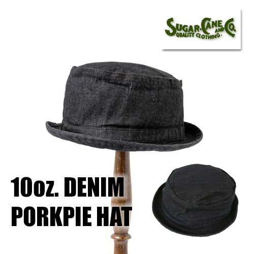 美品！SUGAR CANE シュガーケーン デニム ポークパイ デニムハット 新品未使用 SUGAR CANE シュガーケーン デニム ポークパイハット