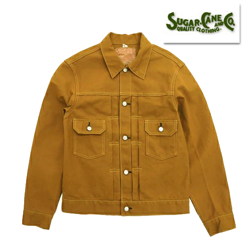 シュガーケーン SUGAR CANE Gジャン ブラウンダック ジージャン ジャケット SC14602 13oz BROWN DUCK  1953MODEL セカンドタイプ 2ND Type アウター ワーク 東洋