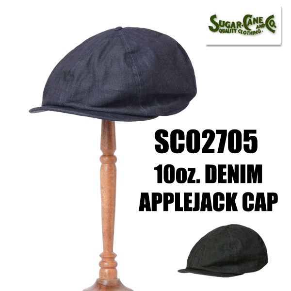 SUGAR CANE 11oz COVERT STRIPE キャスケット Sugar Cane Applejack Cap Men's Short Brim Wabash Striped